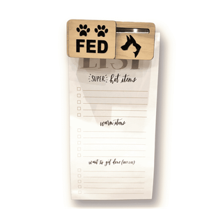FED | NOT FED for CAT or DOG Silhouette Design (Magnets | Adhesives)