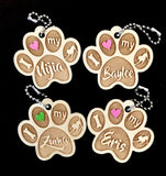 Dog PAW - Personalized Keychain or Magnet