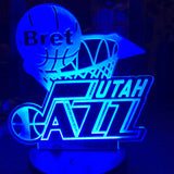 Custom LED Night Lamp of Favorite Sports - Sports team and Logo Personalized