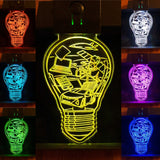 LED keychain - IDEAS Light Bulb keychain in multicolors