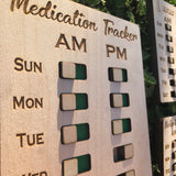 Weekly Medication Tracker | Med tracker Magnet, Fed AM and PM, Reminder Magnets