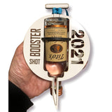 Updated: 2021 Ornament Digital file, Booster Shot mini bottle ornament, 2021 vaccine shot ornament
