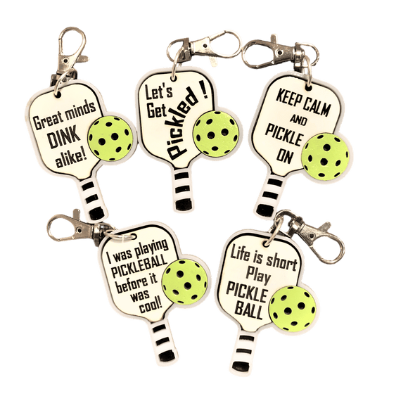 Pickleball Quotes Keychains