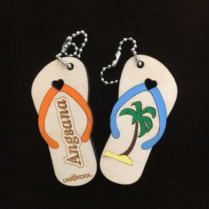Digital File - Flip Flop Keychain Reversible; Beach Sandal design