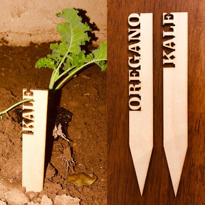 Plant stakes, Garden stakes, Herb stakes, Plant markers (set of 4)