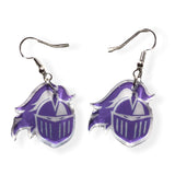 ACP Knights Mascot laser engraved earrings