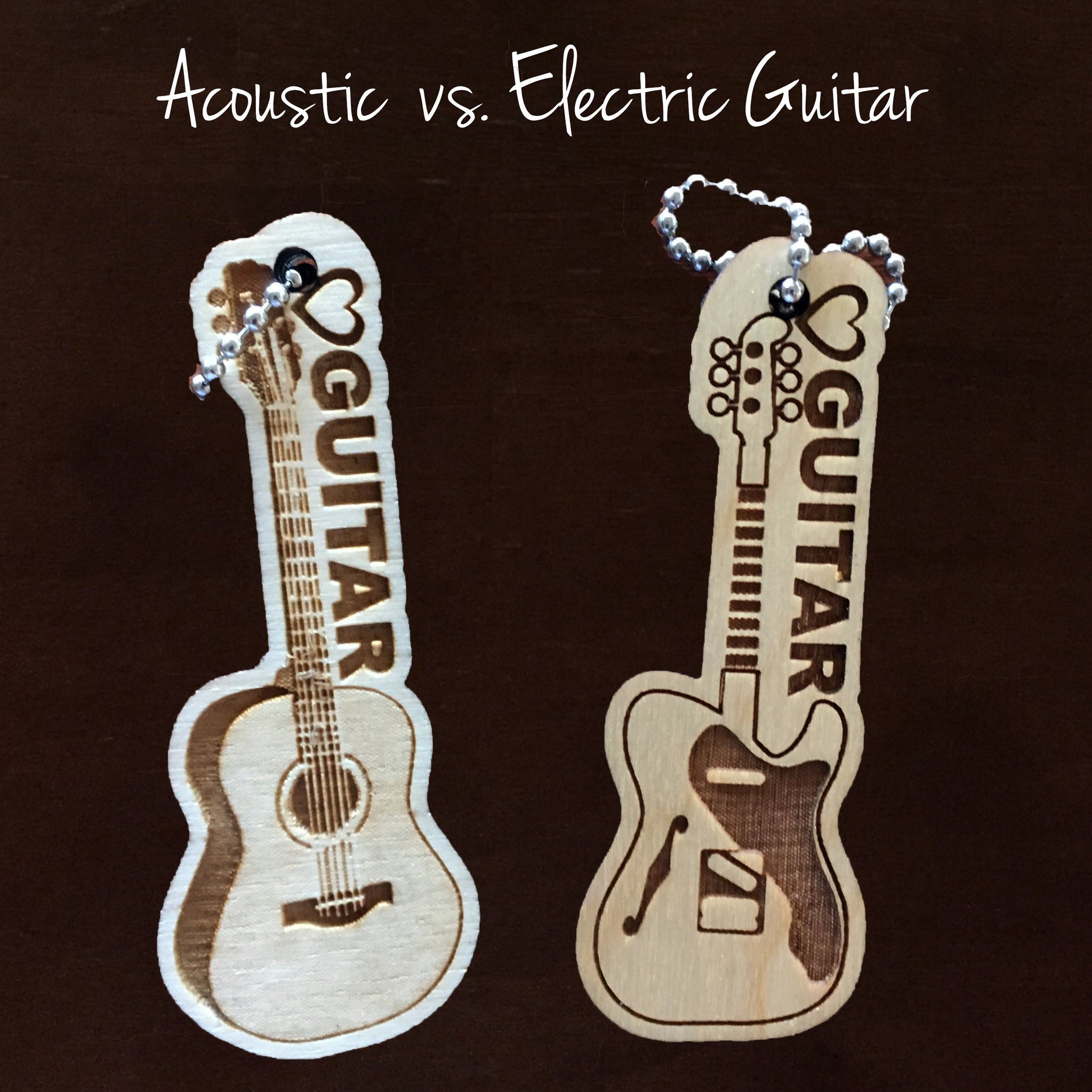 Personalized guitar, Acoustic Guitar, Electric guitar keychain
