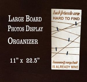 Large Photo Organizer Board, Engraved Photo Board, BFF photo organizer,  Organizer board