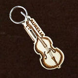 String instrument keychain, Personalized Music instrument, violin, viola, uke, bass, cello, orchestra keycahin, music instrument ID tag