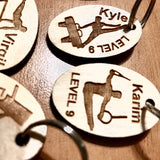 Custom Set of 6 Engraved Male Gymnastics Pins (Personalized)