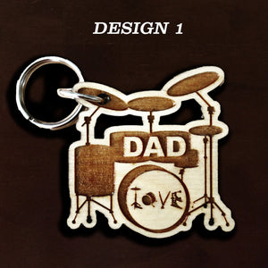 Drum personalized engraved key chain