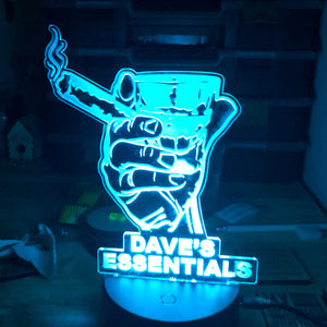 Man Cave's Decor 3D LED Lamp, Whiskey and cigar LED lamp