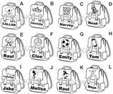 Custom Backpack Tag for Kids; Engraved Personalized Bag Tag for School Bag or Lunch Boxes or Luggage Tag