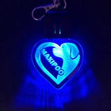 LED keychain in Multicolors - Dog, Cat, Bear and many designs - Personalize option