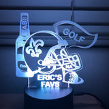 Custom LED Night Lamp of Favorite Sports - Sports team and Logo Personalized