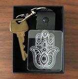 LED keychain Hamsa A design