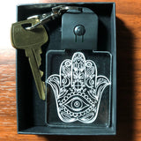 LED keychain Hamsa B design