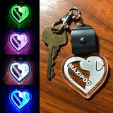 LED keychain in Multicolors - Dog, Cat, Bear and many designs - Personalize option
