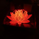 LOTUS flower LED keychain in multicolors - Personalize option