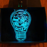 LED keychain - IDEAS Light Bulb keychain in multicolors