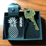 Pineapple LED keychain in multicolors; Personalized Keychain