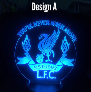 Liverpool Football Club, FLC Soccer LED lamp, color changing night lamp, You’ll never walk alone