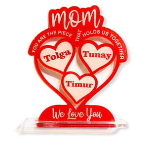 Mother’s Day gift from children, Personalized Mother’s Day plaque laser engraved; table display Mother’s Day