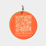 Personalized QR Code keychain or bag tag