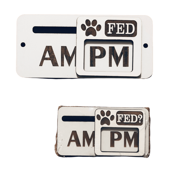 DID YOU FEED THE DOG Mountable Tracker Device Magnets on Back