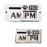DOG | CAT | FED? AM|PM EZSlider tracker  - 2 Sizes - WHITE