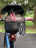 Biker QR code tag in use